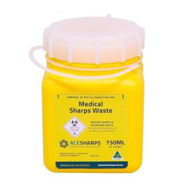 Sharps Container 750ml Non-spill Screw top lid