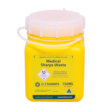 Sharps Container 750ml Non-spill Screw top lid